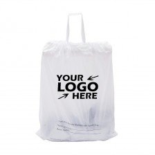 1.25 Mil Plastic Hotel Laundry Bag with Drawstring